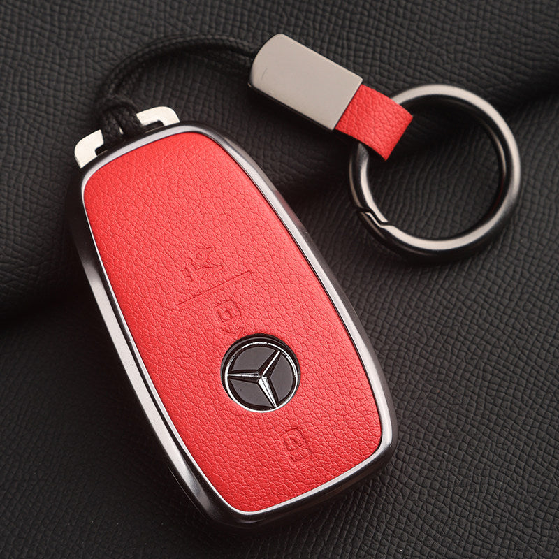 Premium Genuine Leather Mercedes-Benz Key Case – Soft French Goatskin for GLE, GLS, CLS, S-Class and E-Class