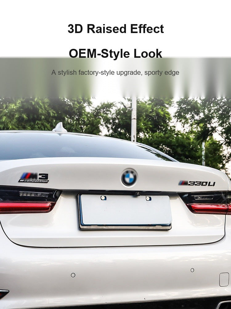 BMW M badge 3D raised effect on trunk lid