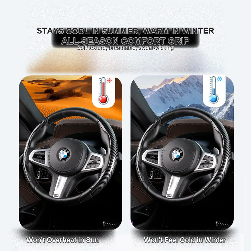 Steering wheel cover comfort in summer heat and winter cold comparison