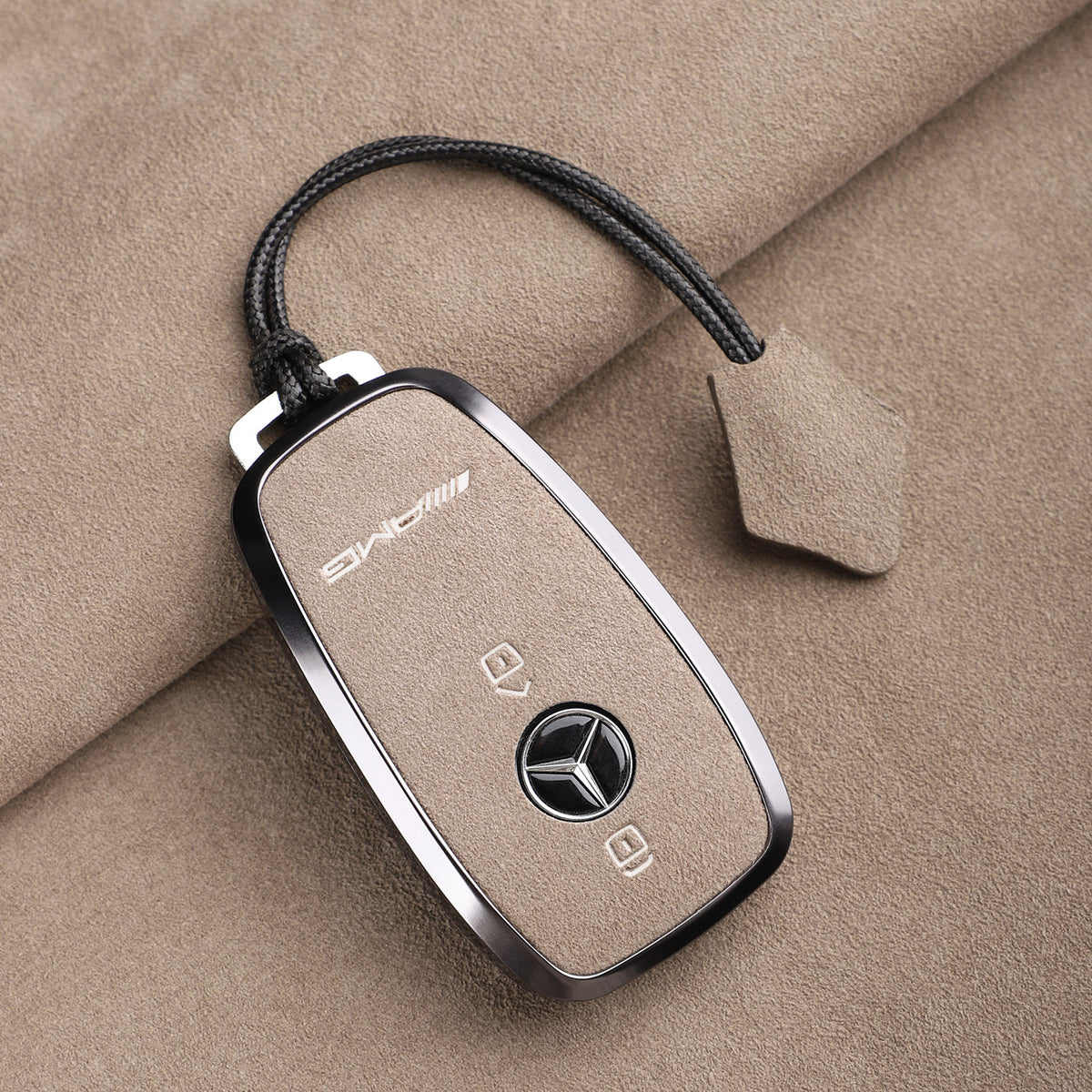Premium Genuine Alcantara Mercedes-AMG Key Case – Imported Italian Suede with Alloy Frame for G63, G500, G350 and A35L