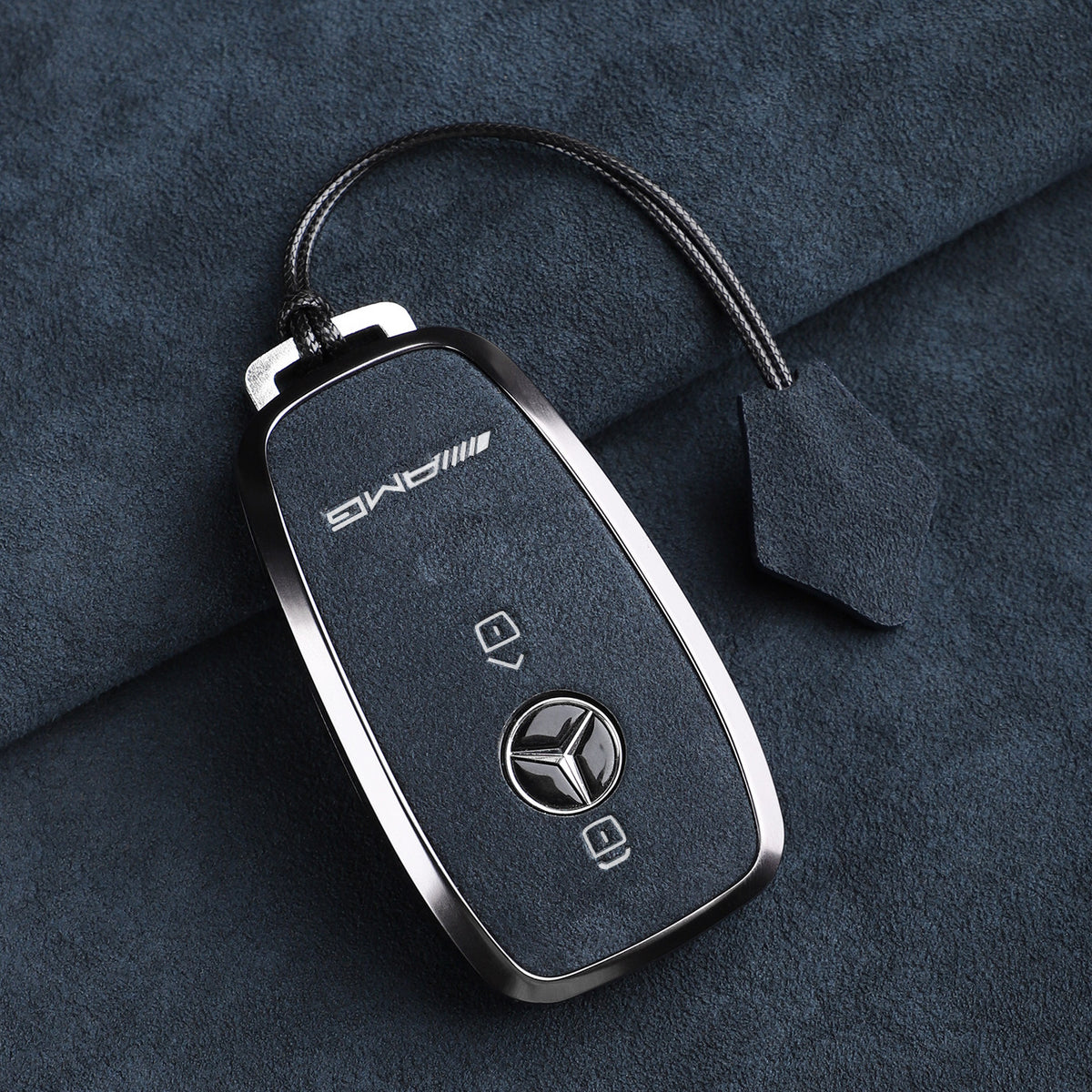 Premium Genuine Alcantara Mercedes-AMG Key Case – Imported Italian Suede with Alloy Frame for G63, G500, G350 and A35L