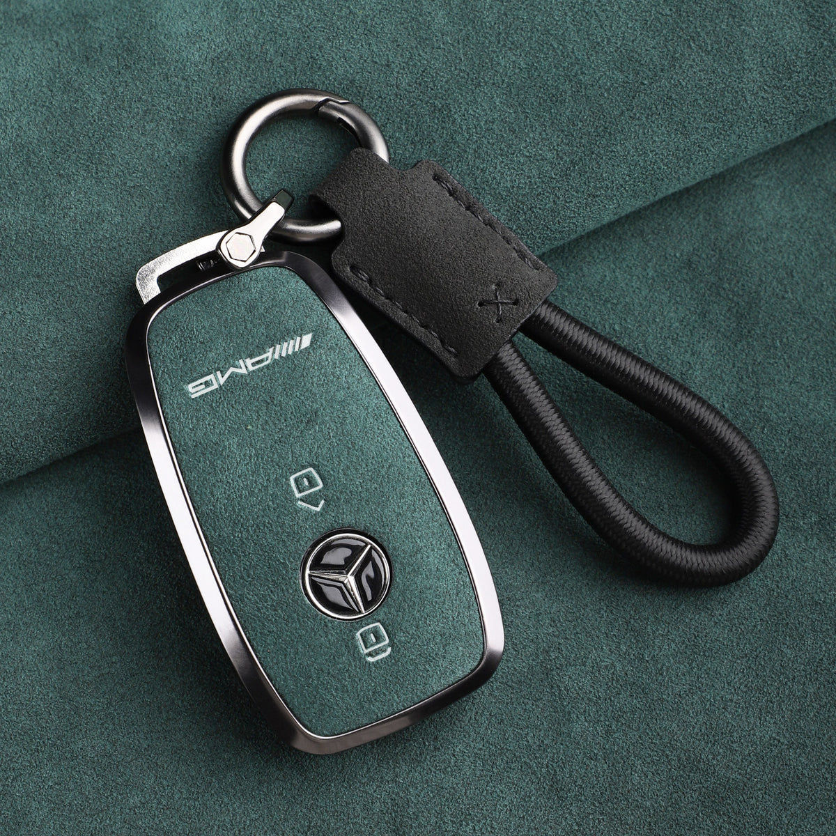 Premium Genuine Alcantara Mercedes-AMG Key Case – Imported Italian Suede with Alloy Frame for G63, G500, G350 and A35L