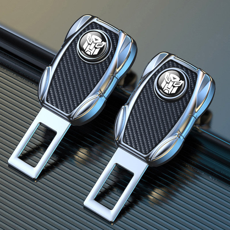 BMW carbon fiber M-stripe seat belt buckle extenders pair