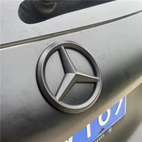 Mercedes-Benz rear trunk star emblem in Matte Black fitted on the car