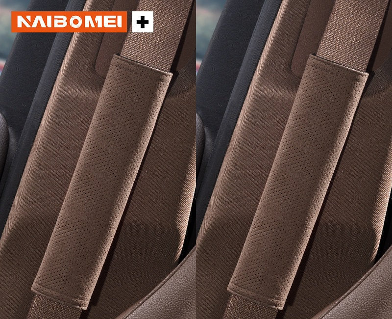 BMW M Performance seat belt shoulder pad, mocha brown, pair, 23cm