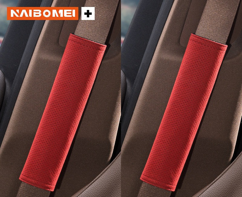 BMW M Performance seat belt shoulder pad, flame red, pair, 23cm