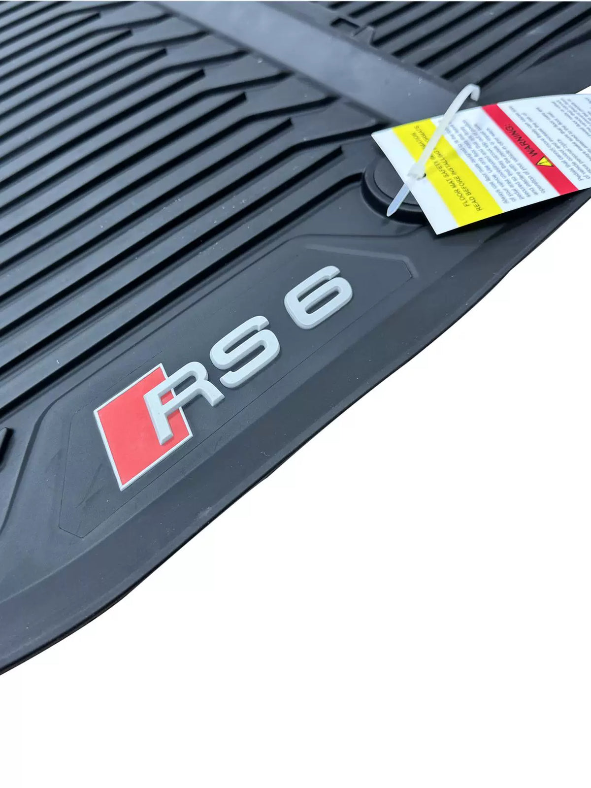 Audi RS6 all-weather TPE floor mat detail