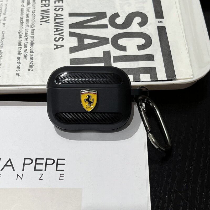 Car Logo AirPods Case - Carbon Fiber Cover for AirPods Pro 1/2/3, 3rd/4th/5th Gen