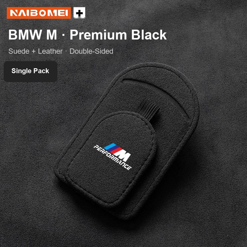 BMW M Performance suede visor glasses clip premium black