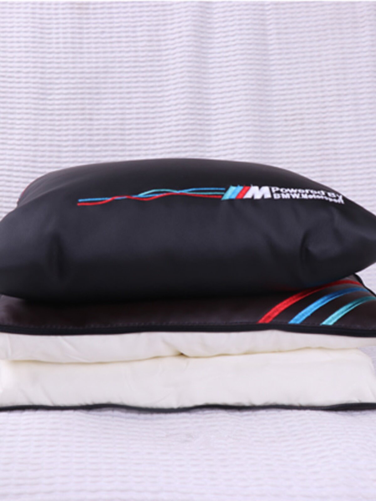 BMW M Motorsport Leather Lumbar Cushion - Folds into Blanket