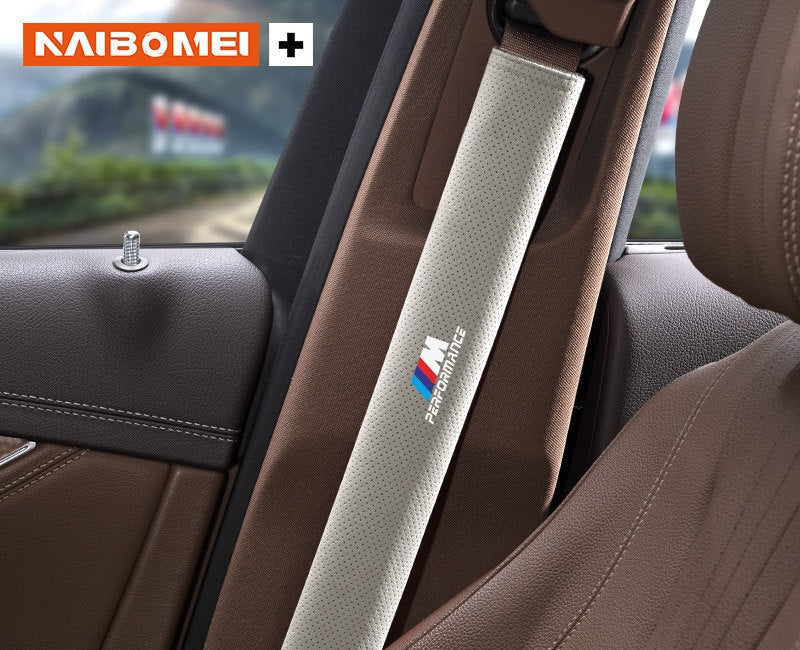 BMW M Performance seat belt shoulder pad, milky white, single, 33cm