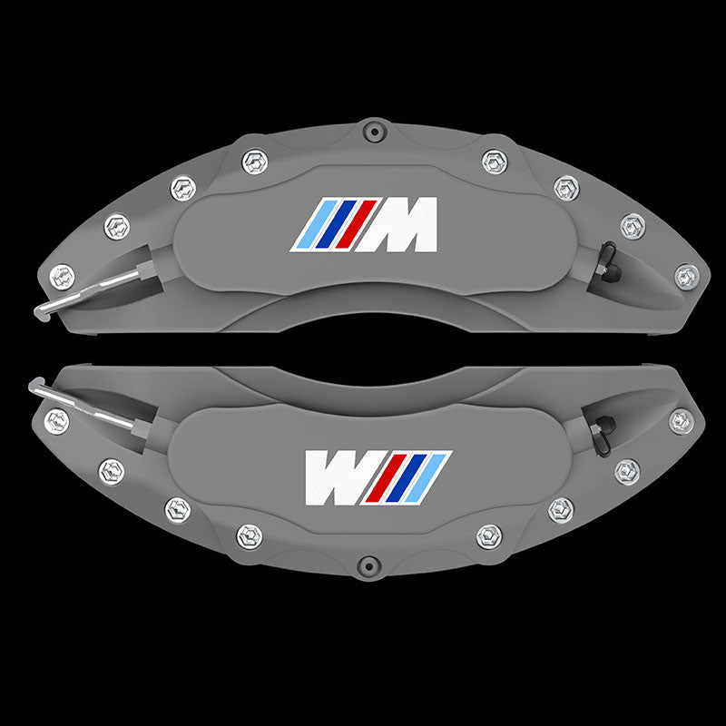 BMW brake caliper covers, Titanium Gray finish, M logo