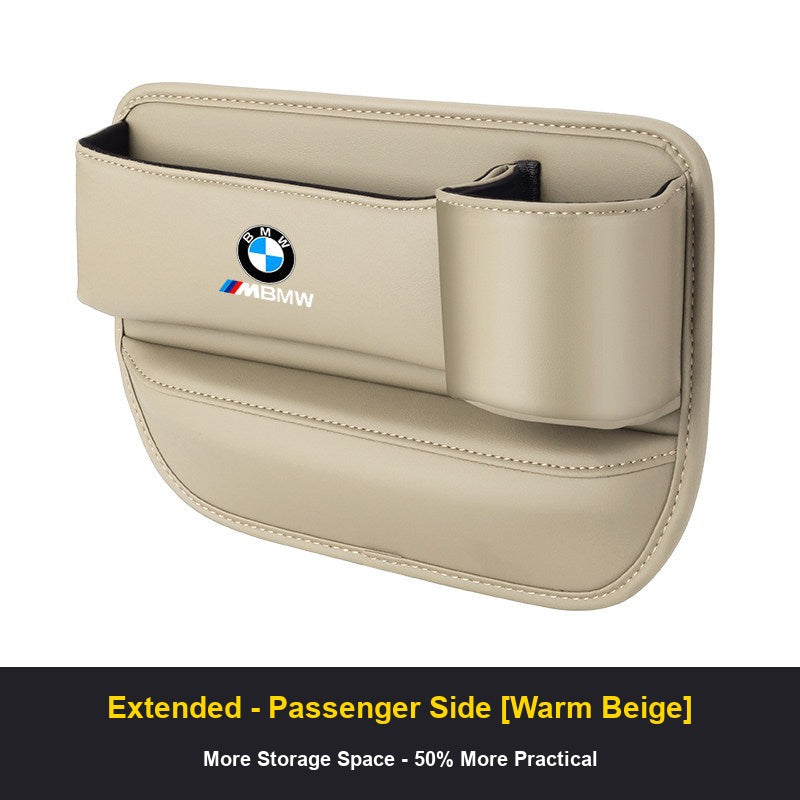 BMW seat gap organizer Extended Passenger Side Warm Beige