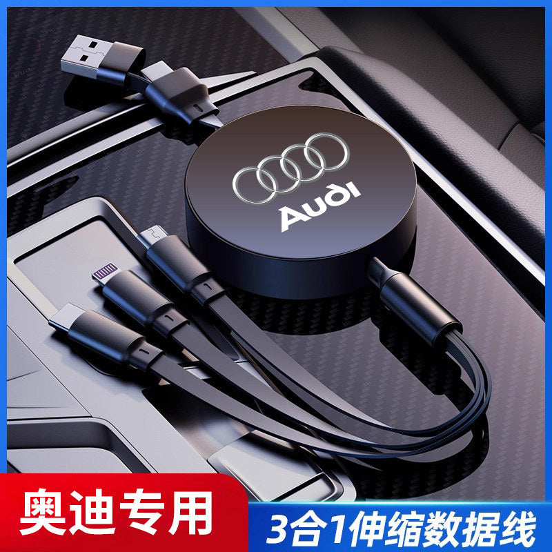 Compatible with Audi Q5L, A4L, A6L, A7, Q3, A3, Q2, in-car CarPlay data cable, phone charger