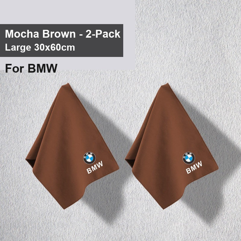 BMW car wash towel - BMW Mocha Brown Large 2 Pack