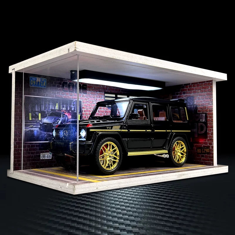 Black 1:24 Mercedes-AMG G63 diecast model – LED Luxury Garage