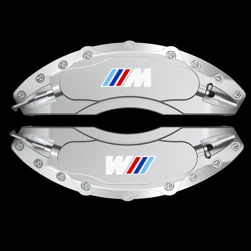 BMW brake caliper covers, Cool Silver finish, M logo