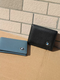 BMW Heritage Roundel License Wallet – Pebble-Grain Bifold with 10 Card and ID Slots