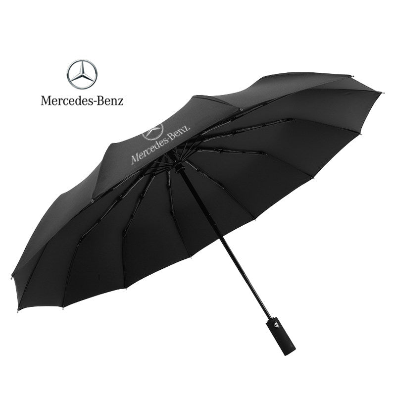 It is suitable for Mercedes-Benz umbrellas, original large umbrellas, high-end sunscreen 4S car special original automatic long-handled folding umbrellas