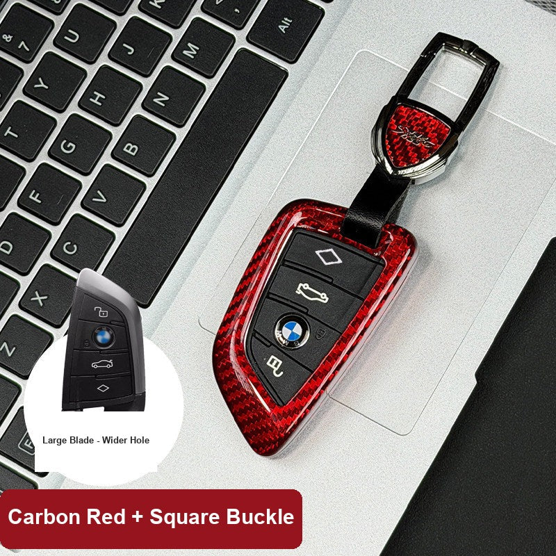 BMW Real Carbon Fiber Blade Key Fob Case - Luxury Protective Cover