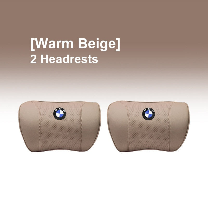 BMW Warm Beige - 2 Headrests - Memory Foam Cushion