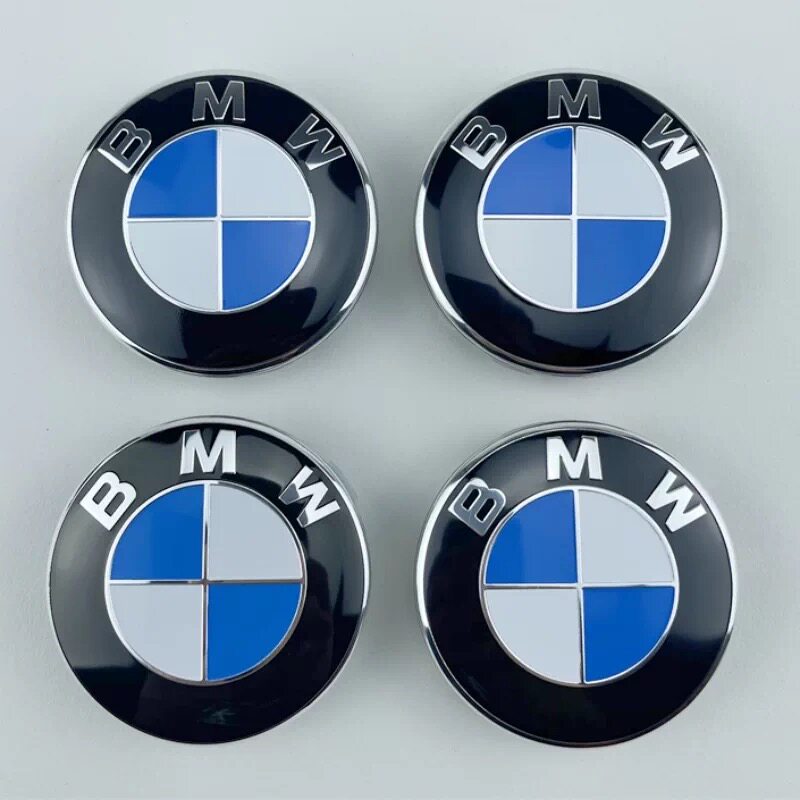 BMW wheel center cap, original blue/white, 56mm set of 4