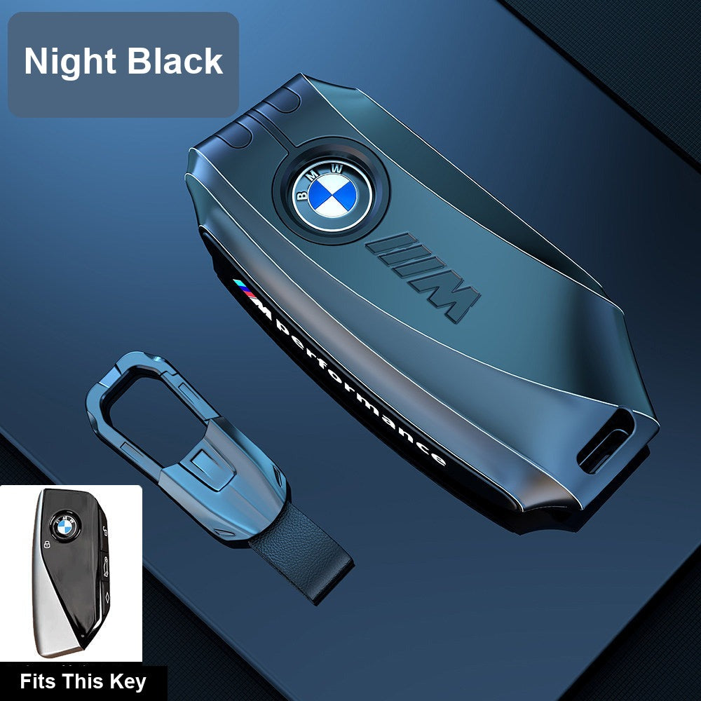 BMW key fob case - E Style Night Black [with Extreme Leather Buckle]