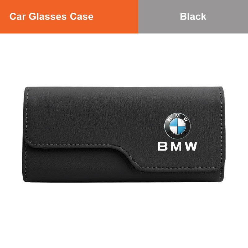 BMW sun visor glasses case in Black