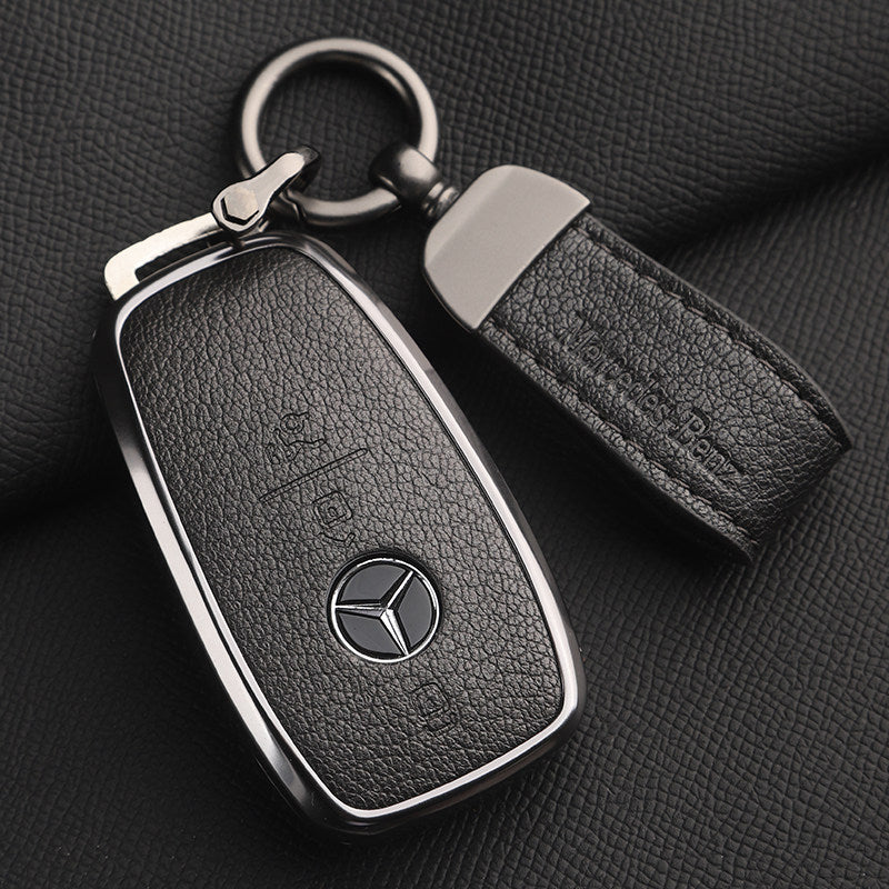 Premium Genuine Leather Mercedes-Benz Key Case – Soft French Goatskin for GLE, GLS, CLS, S-Class and E-Class
