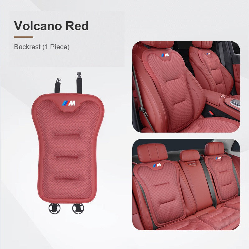 BMW ice silk seat cushion, Volcano Red, Backrest (1 Piece)