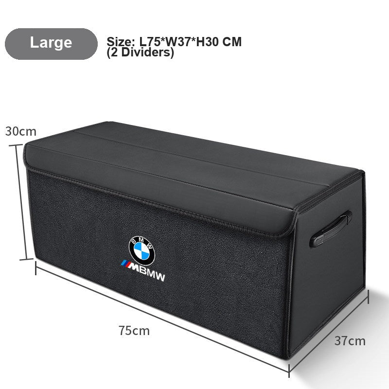 BMW car trunk storage box - BMW Storage Box Dual Color Block Quiet Black Large (Length 75*Width 37*Height 30)