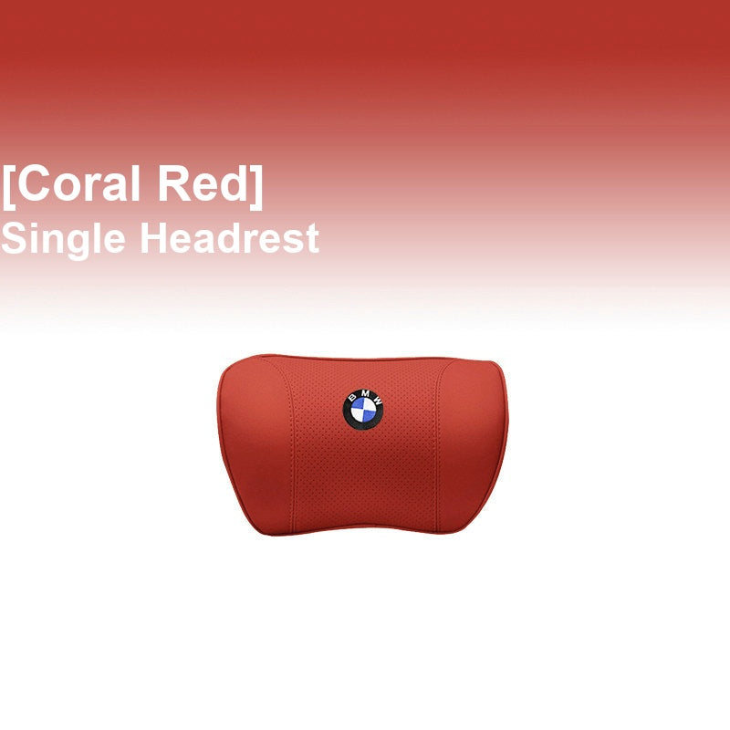 BMW Coral Red - Single Headrest - Memory Foam Cushion