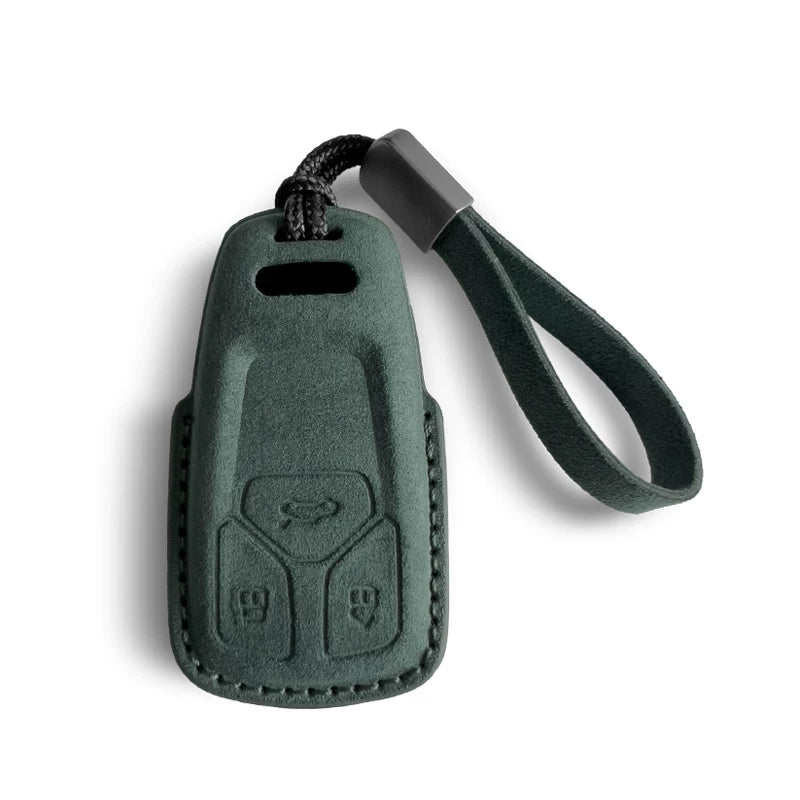 Audi Sport Suede Key Case – 3D Full-Wrap Stitched Cover in Four Signature Colours