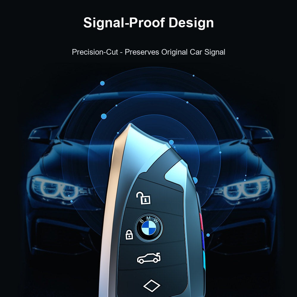 BMW smart key fob case - metal full-wrap protective cover