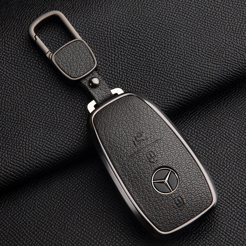 Premium Genuine Leather Mercedes-Benz Key Case – Soft French Goatskin for GLE, GLS, CLS, S-Class and E-Class