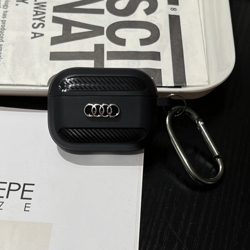 Car Logo AirPods Case - Carbon Fiber Cover for AirPods Pro 1/2/3, 3rd/4th/5th Gen