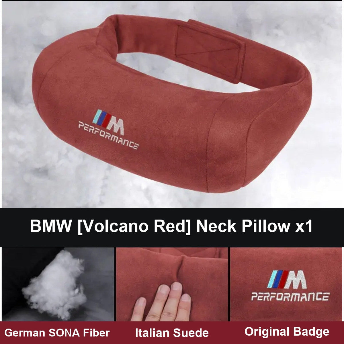 BMW M Performance neck pillow single, volcano red