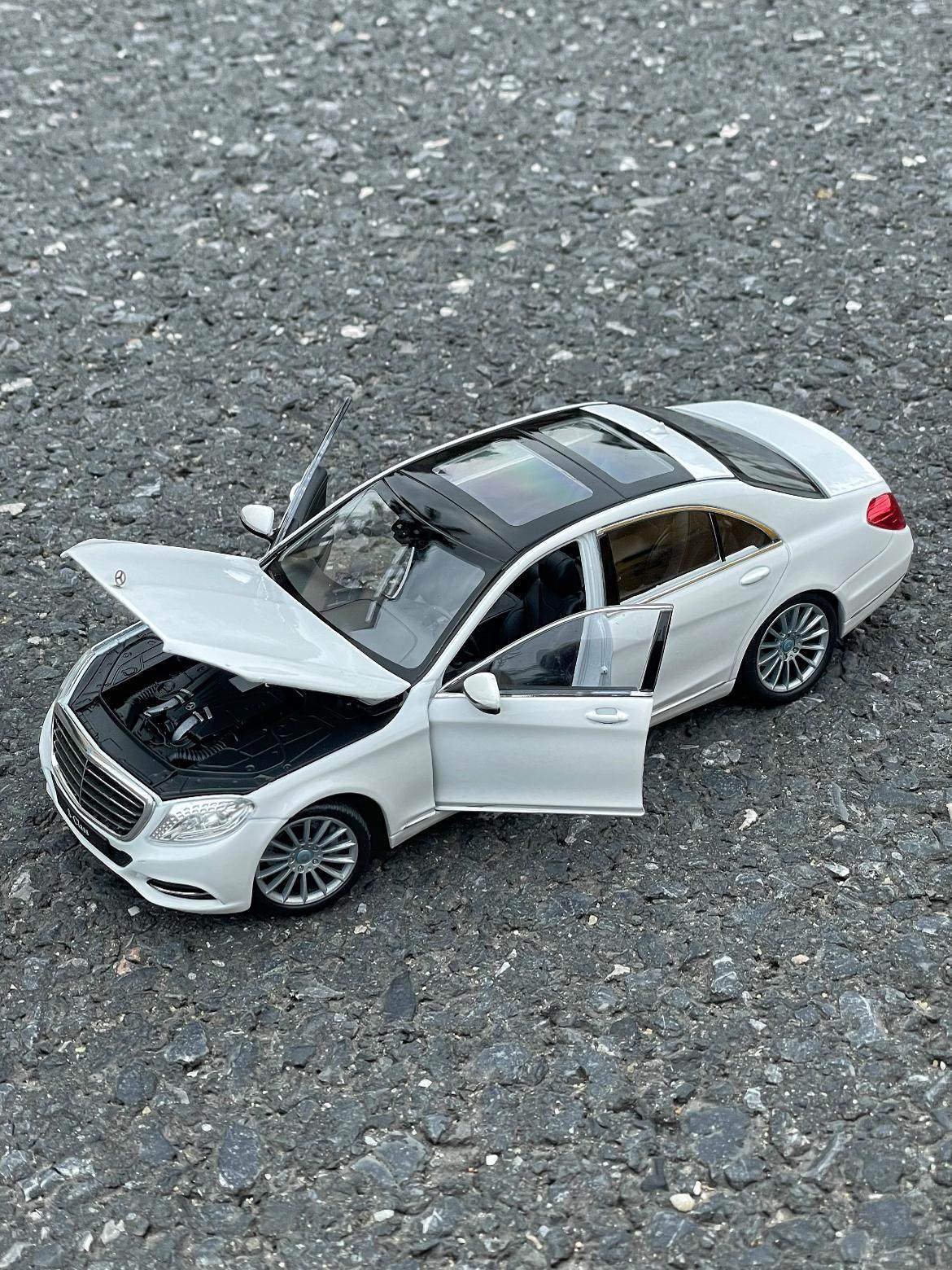 Пользовательский номерной знак 1:24 Mercedes-Benz S-Class Симуляционная модель автомобиля из сплава