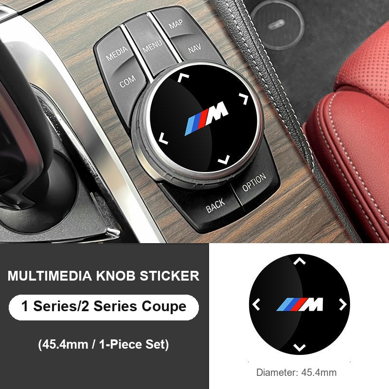 BMW multimedia knob M sticker for 1 Series/2 Series Coupe, 45.4mm