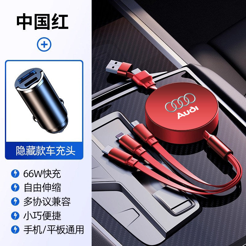 Compatible with Audi Q5L, A4L, A6L, A7, Q3, A3, Q2, in-car CarPlay data cable, phone charger