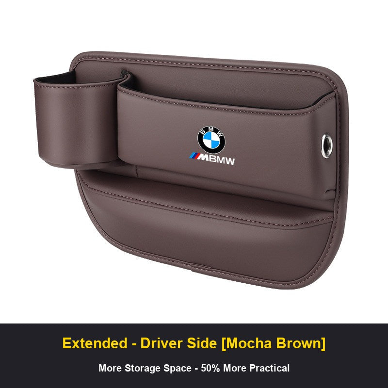 BMW seat gap organizer Extended Driver Side Mocha Brown