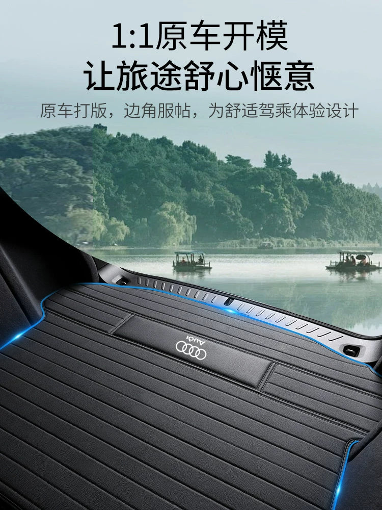 For Audi Q3 Q4 Q5L Q7 Q8 Leather Backup Mat A3 A4 A5L A6 A7 Car Trunk Mat