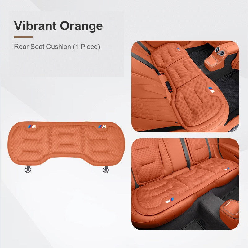 BMW ice silk seat cushion, Vibrant Orange, Rear Seat Cushion (1 Piece)