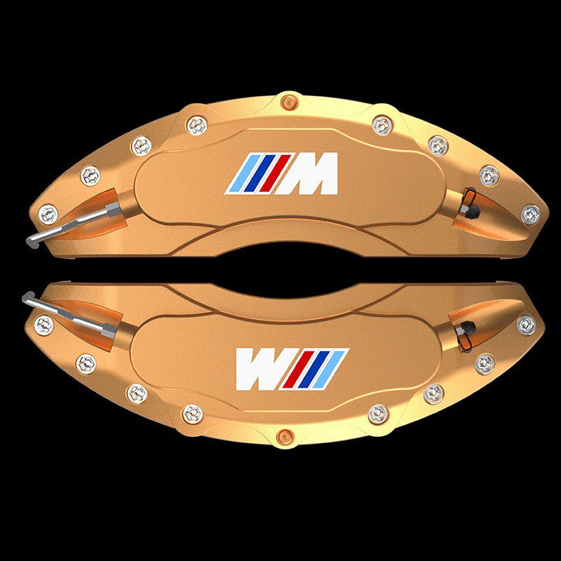 BMW brake caliper covers, Gold finish, M logo