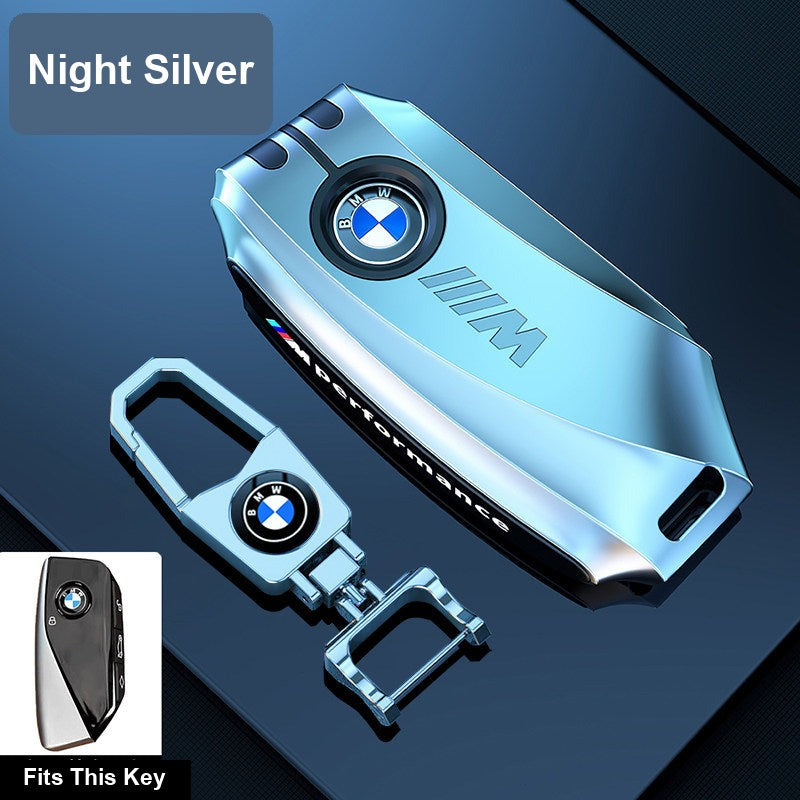BMW key fob case - E Edition Night Silver [with metal clasp]