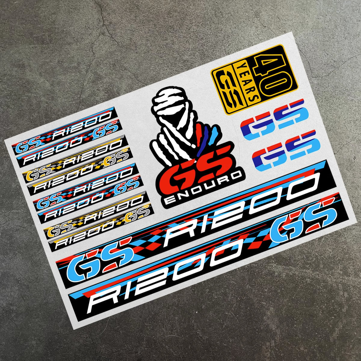 BMW Motorrad Decal & Emblem Sticker Set - Reflective, Metal & Embroidered Styles