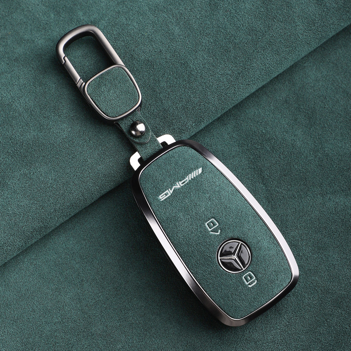 Premium Genuine Alcantara Mercedes-AMG Key Case – Imported Italian Suede with Alloy Frame for G63, G500, G350 and A35L