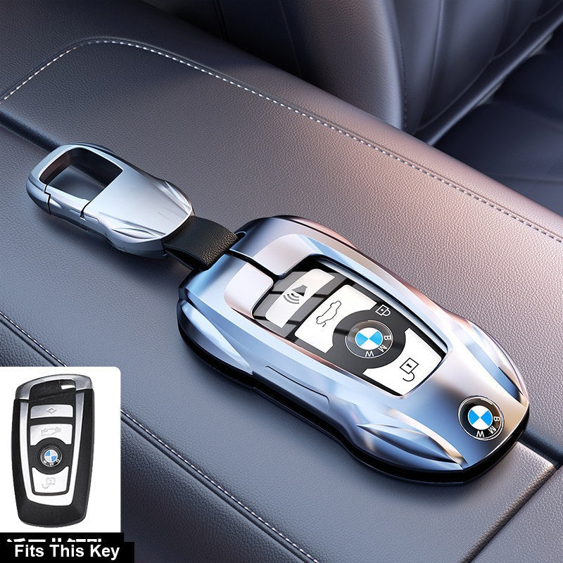 BMW key fob case - Style A Radiant Night Silver [with Ruiyan leather buckle]