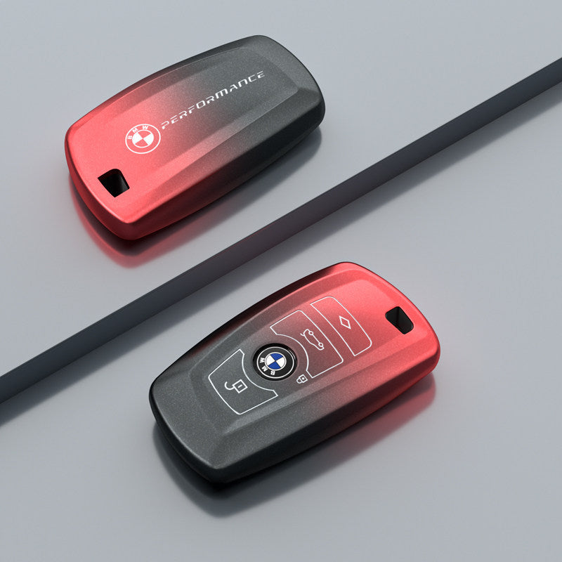 BMW TPU key fob case cover in Matte Volcano Red Single Shell (No Keychain) for F-Series 3/5 Series, X3, GT, 1 Series smart key