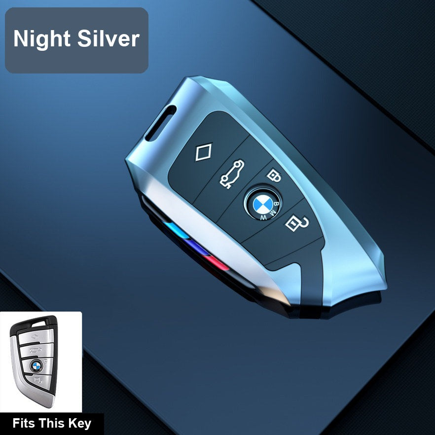 BMW key fob case - Style D Night Silver [Single Shell Without Buckle]